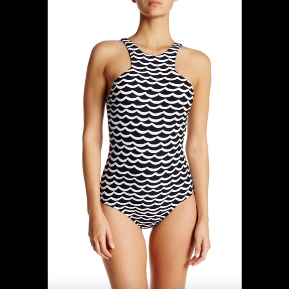 NEW Seafolly‎ Tidal Wave Highneck Maillot One-Piece - Picture 1 of 8